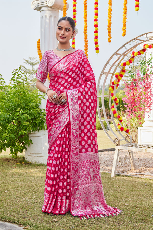 Rani Georgette Saree MANISH - View 2