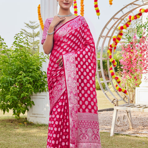 Rani Georgette Saree MANISH - View 3