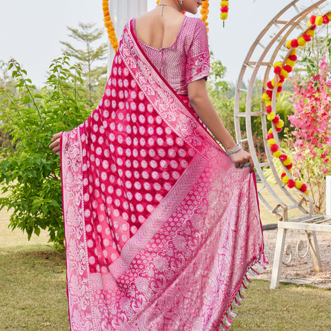 Rani Georgette Saree MANISH - View 4