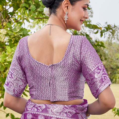 Wine Georgette Saree MANISH - View 8