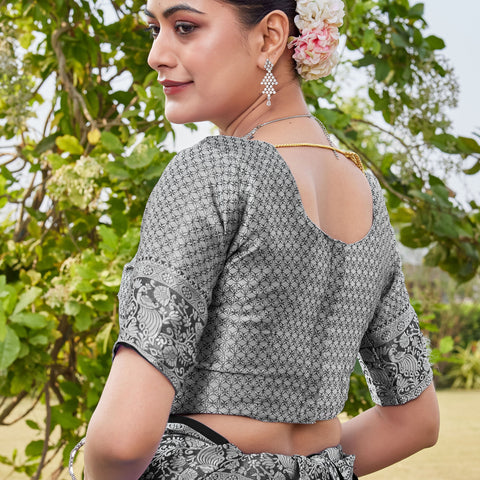 Black Georgette Saree PANKAJ - View 9