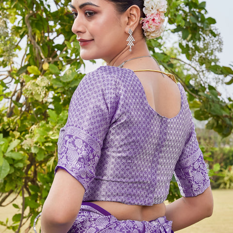 Purple Georgette Saree PANKAJ - View 9