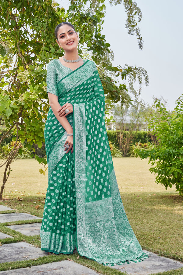 Rama Georgette Saree PANKAJ - View 1