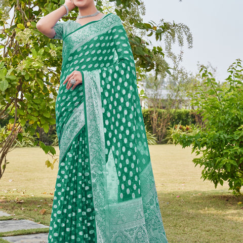 Rama Georgette Saree PANKAJ - View 2