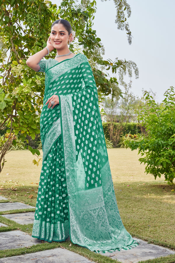 Rama Georgette Saree PANKAJ - View 2