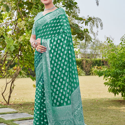 Rama Georgette Saree PANKAJ - View 3