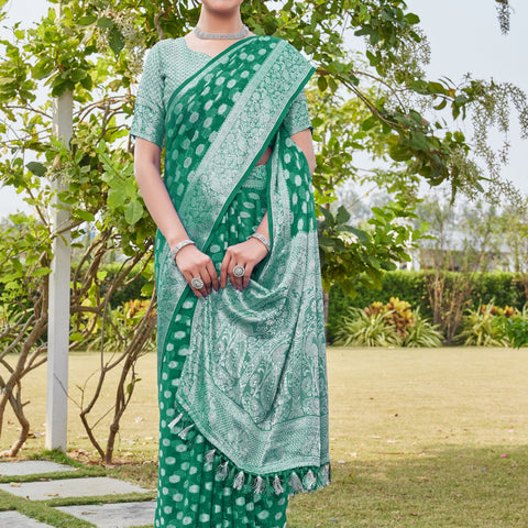 Rama Georgette Saree PANKAJ - View 5