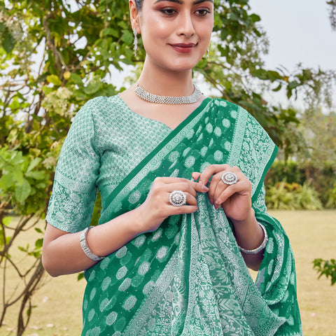 Rama Georgette Saree PANKAJ - View 7