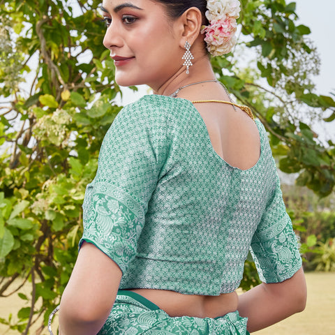 Rama Georgette Saree PANKAJ - View 9