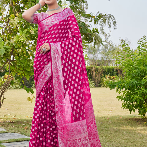 Rani Georgette Saree PANKAJ - View 2