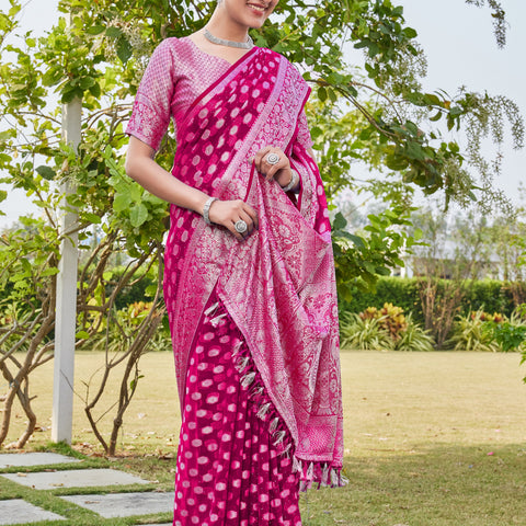 Rani Georgette Saree PANKAJ - View 6