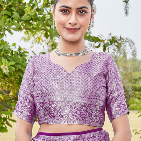 Wine Georgette Saree PANKAJ - View 8
