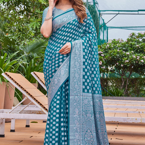 Rama Georgette Saree PIPLOD - View 2