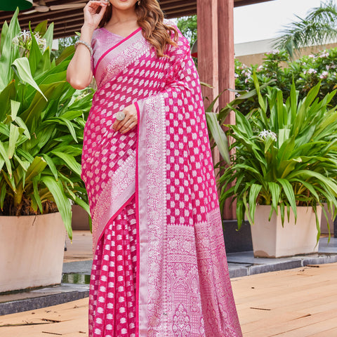 Rani Georgette Saree PIPLOD - View 2