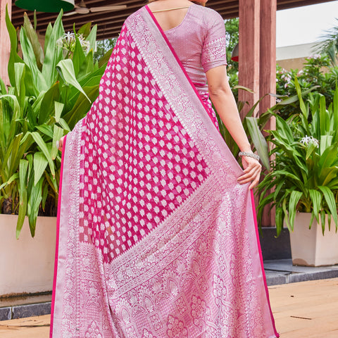 Rani Georgette Saree PIPLOD - View 4
