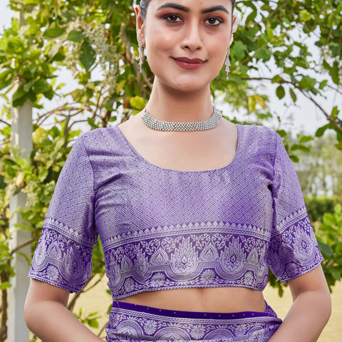 Purple Georgette Saree RAJESH - View 8