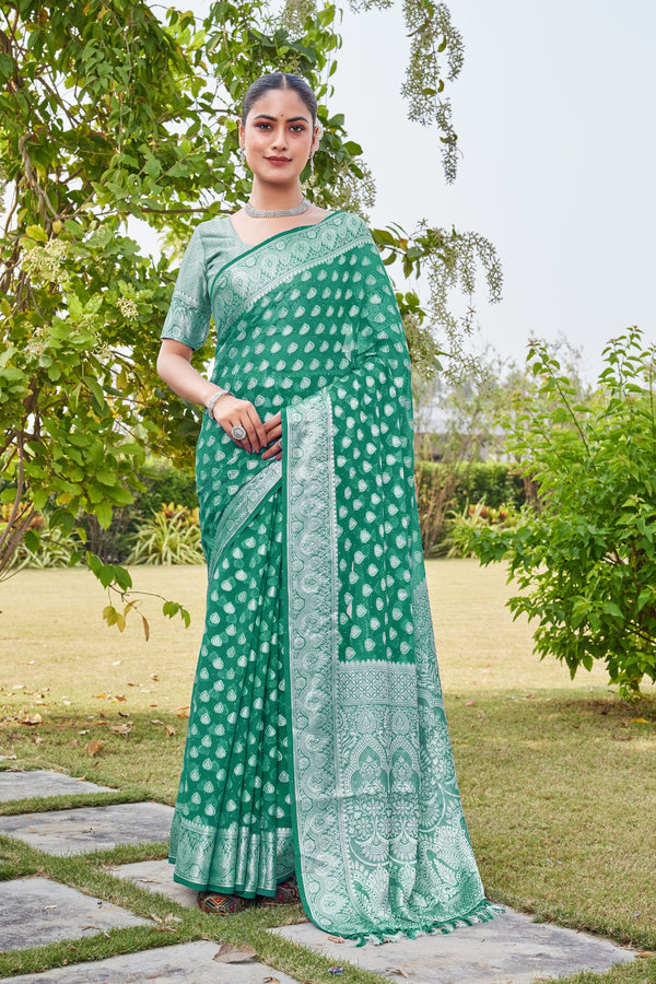 Rama Georgette Saree RAJESH - View 1