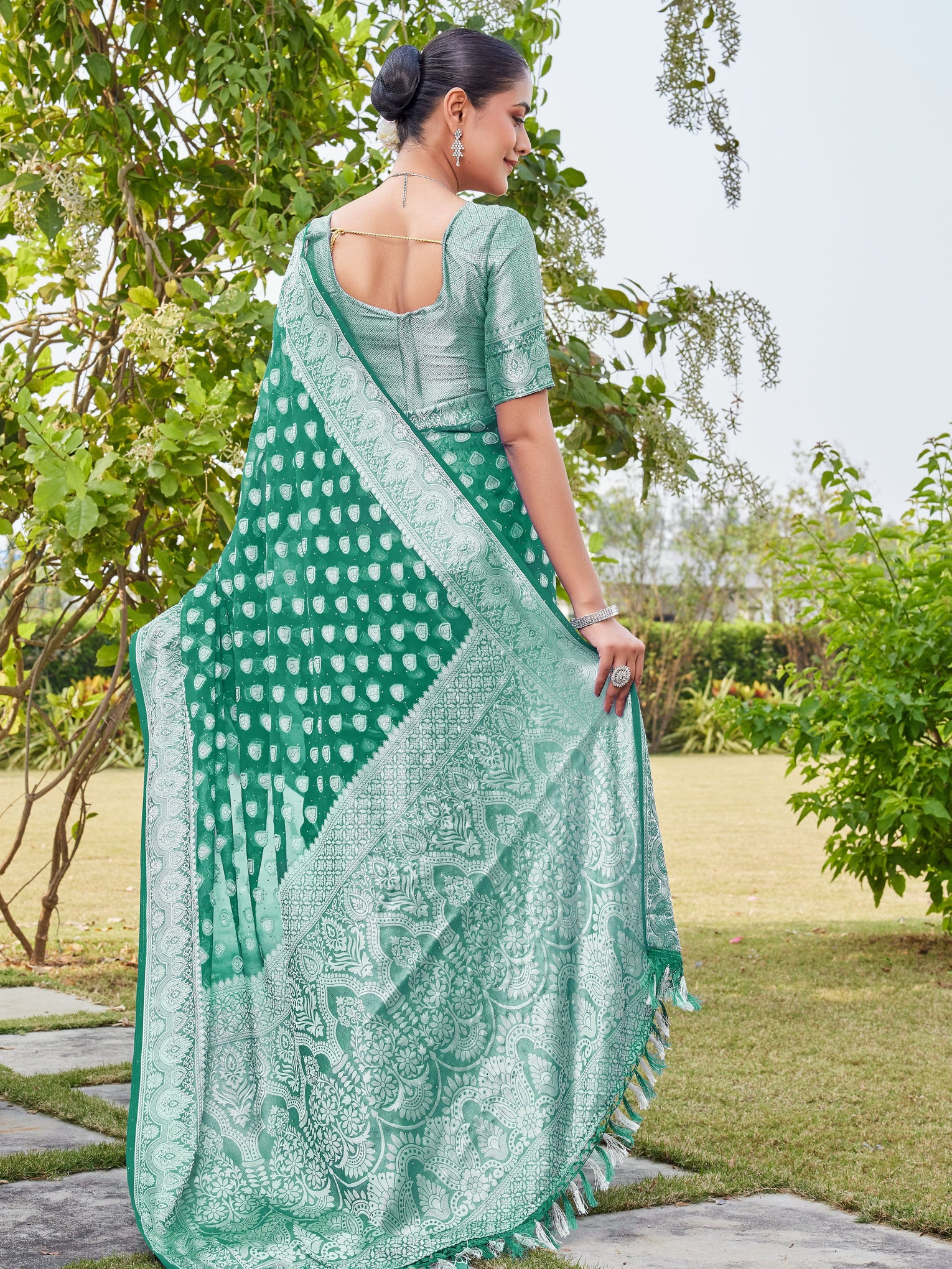 Rama Georgette Saree RAJESH - View 4