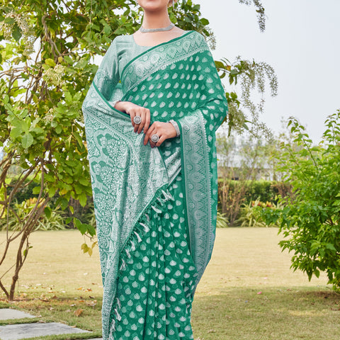 Rama Georgette Saree RAJESH - View 6