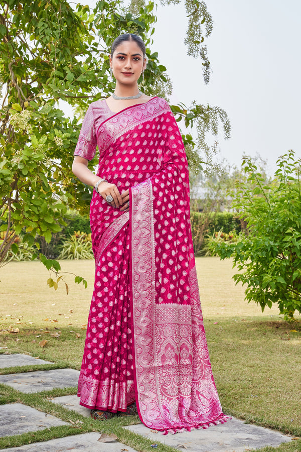 Rani Georgette Saree RAJESH - View 1