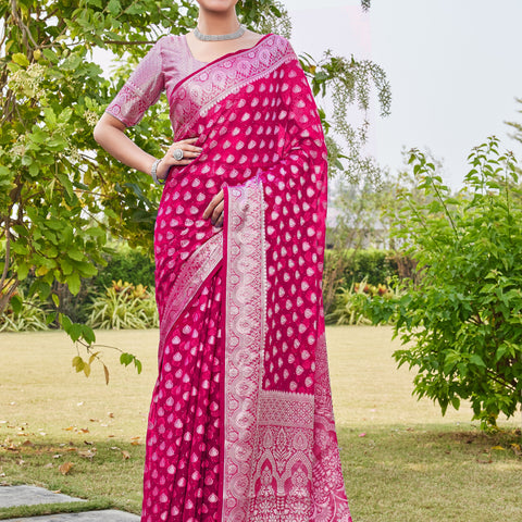 Rani Georgette Saree RAJESH - View 2
