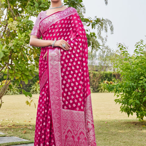 Rani Georgette Saree RAJESH - View 3