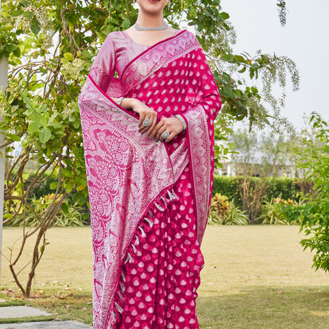 Rani Georgette Saree RAJESH - View 5