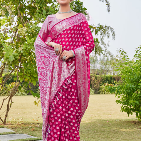 Rani Georgette Saree RAJESH - View 6