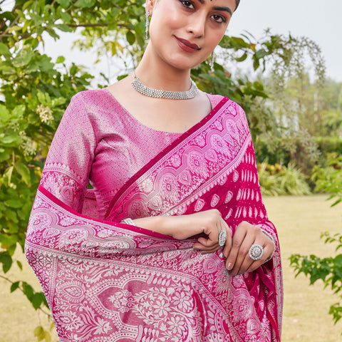 Rani Georgette Saree RAJESH - View 7