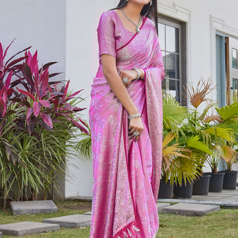 Rani Pink Georgette Saree RITU - View 1