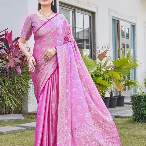 Rani Pink Georgette Saree RITU - View 2