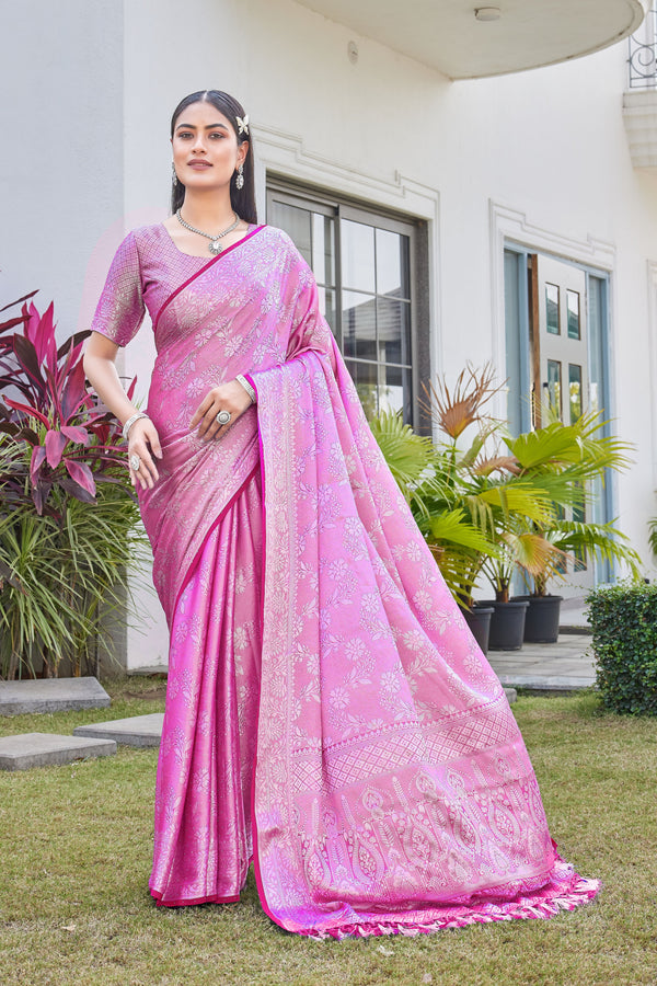 Rani Pink Georgette Saree RITU - View 2