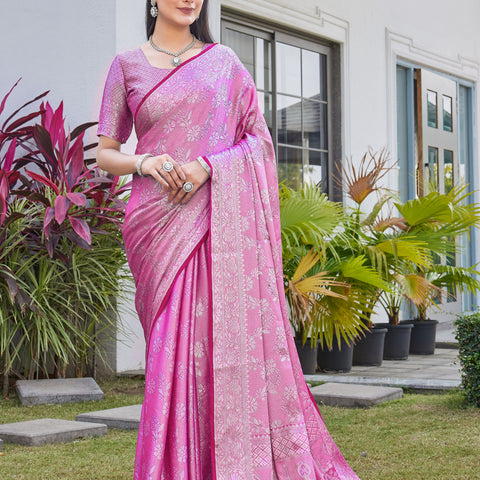 Rani Pink Georgette Saree RITU - View 3