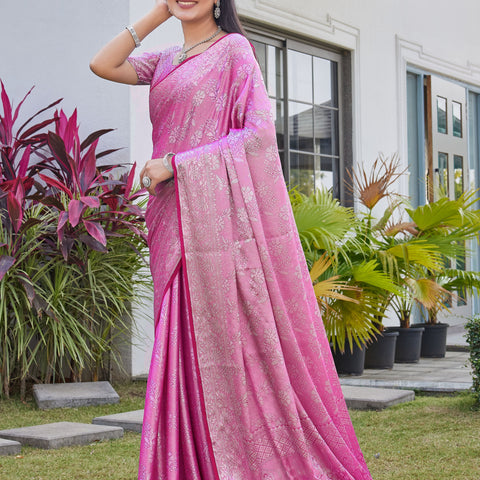 Rani Pink Georgette Saree RITU - View 4