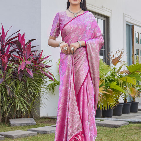 Rani Pink Georgette Saree RITU - View 6