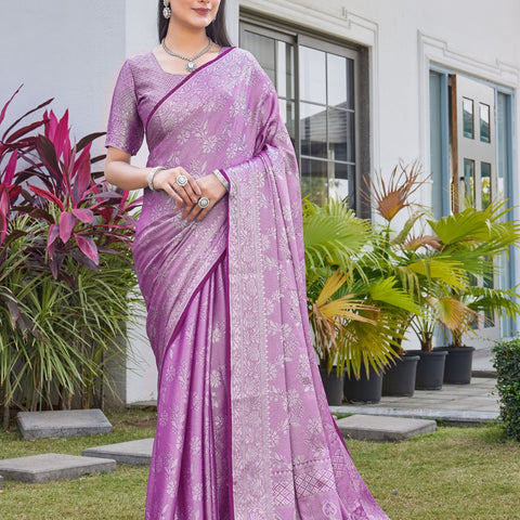 Mauve Georgette Saree RITU - View 2