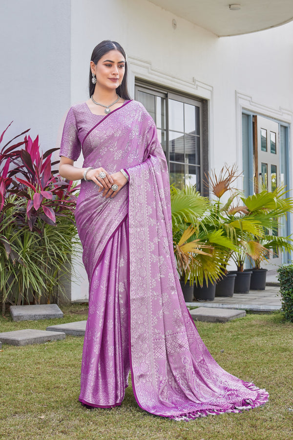 Mauve Georgette Saree RITU - View 2