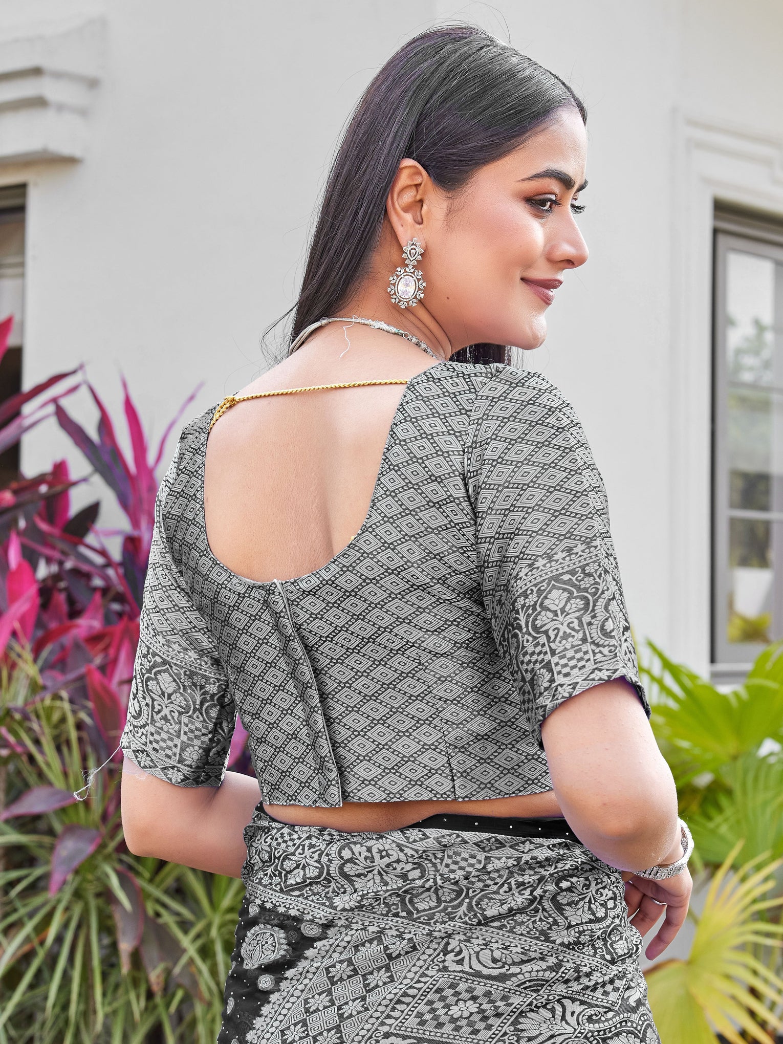 Black Georgette Saree RIYA - View 9