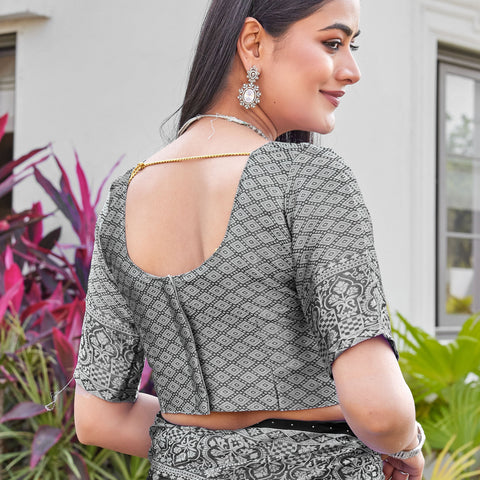 Black Georgette Saree RIYA - View 9