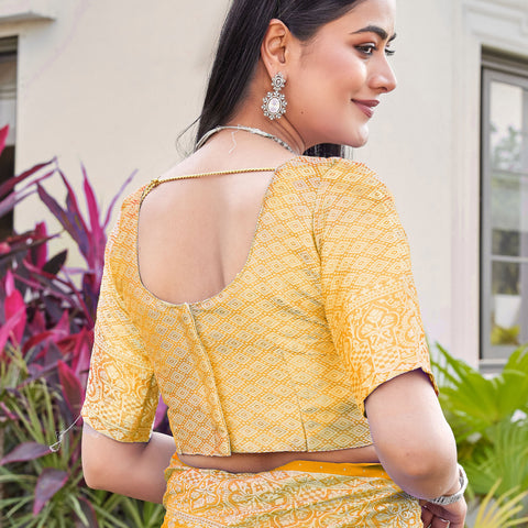 Yellow Georgette Saree RIYA - View 9