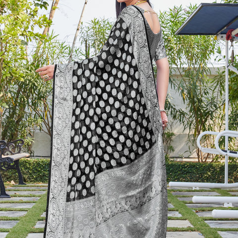 Black Georgette Saree SANJAY - View 2
