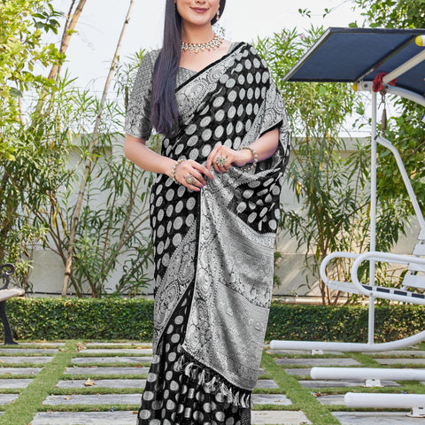 Black Georgette Saree SANJAY - View 3