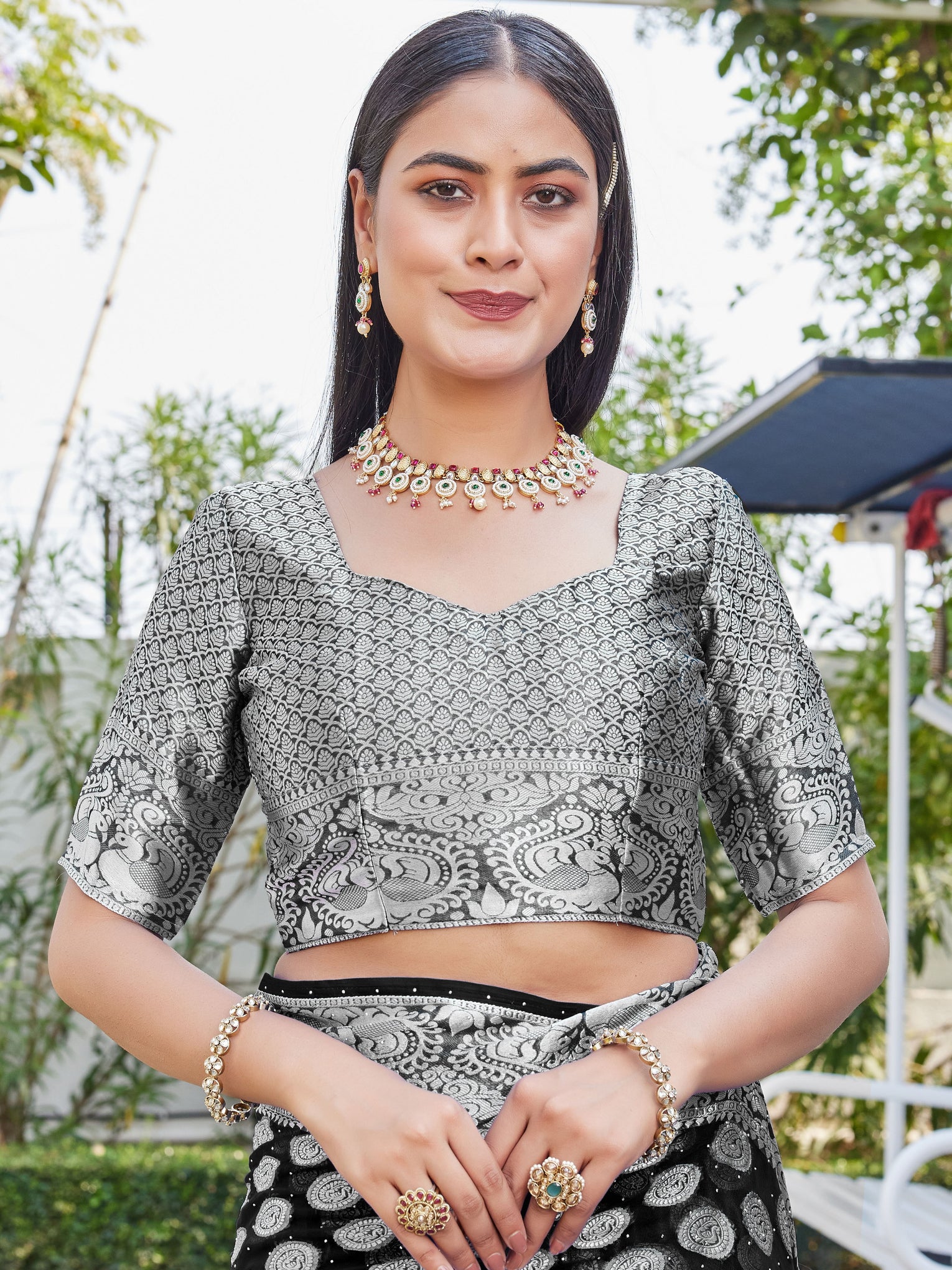 Black Georgette Saree SANJAY - View 8
