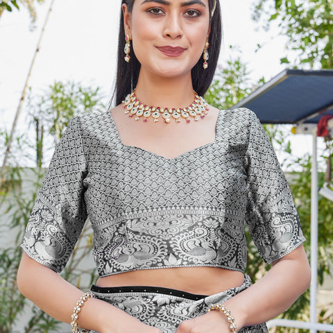 Black Georgette Saree SANJAY - View 8