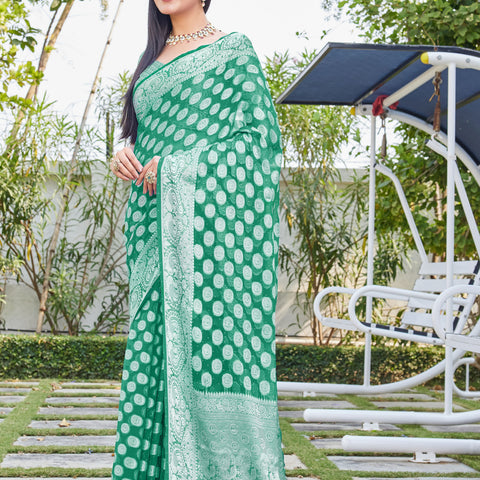 Rama Georgette Saree SANJAY - View 5