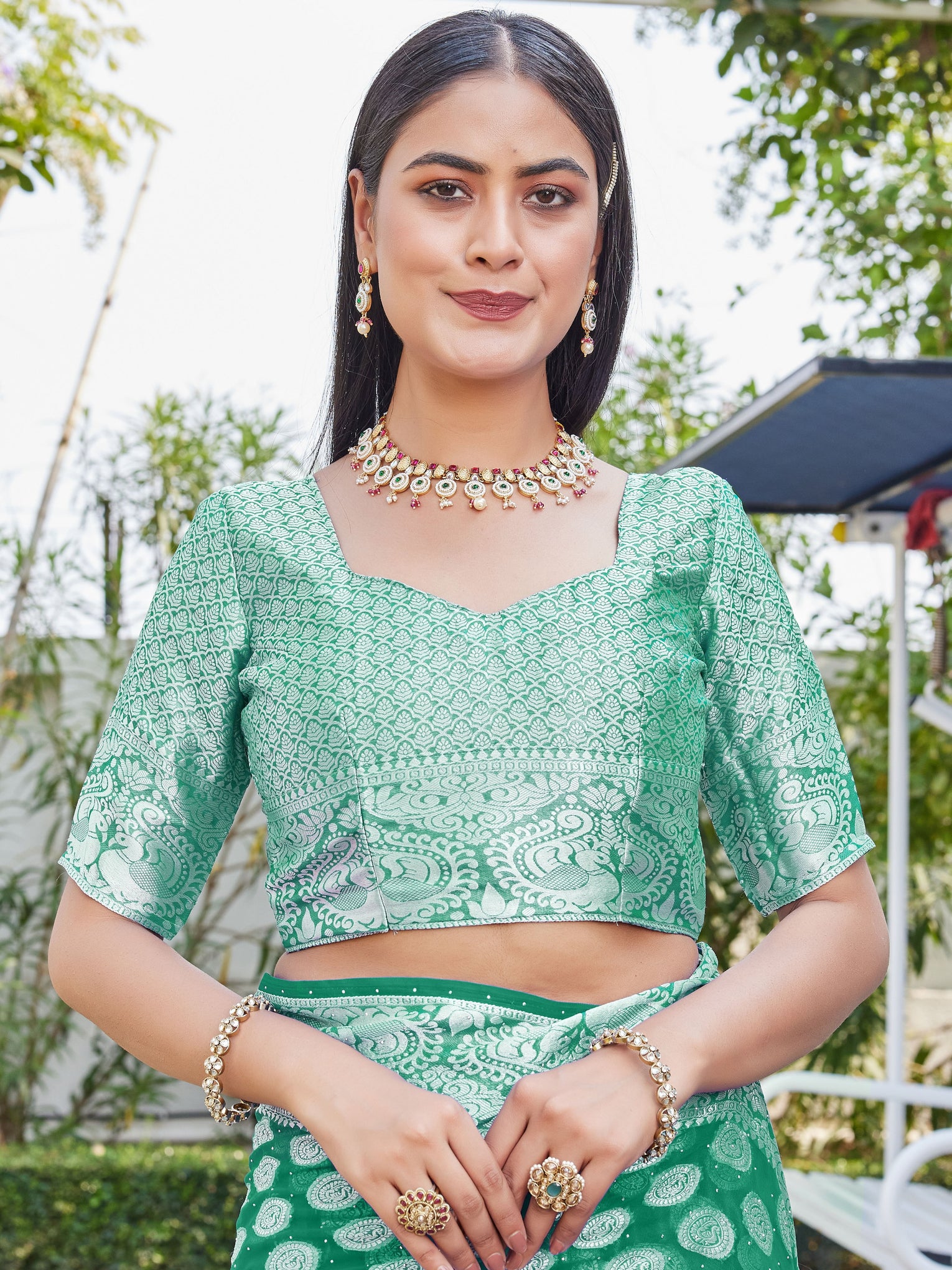 Rama Georgette Saree SANJAY - View 8