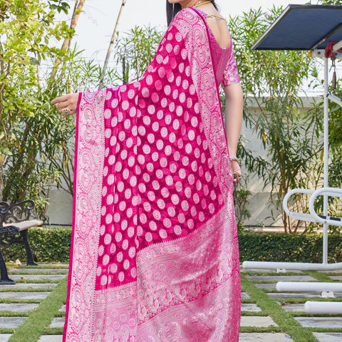 Rani Georgette Saree SANJAY - View 5