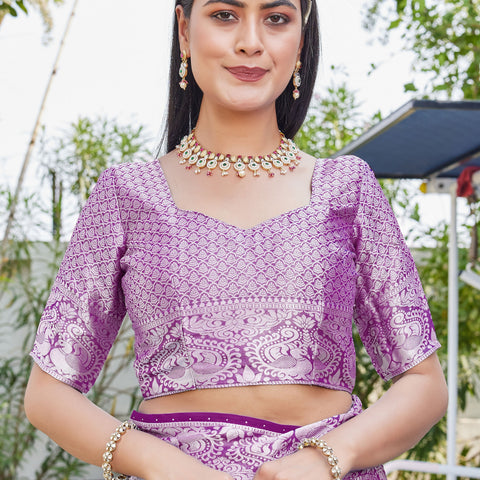 Wine Georgette Saree SANJAY - View 8