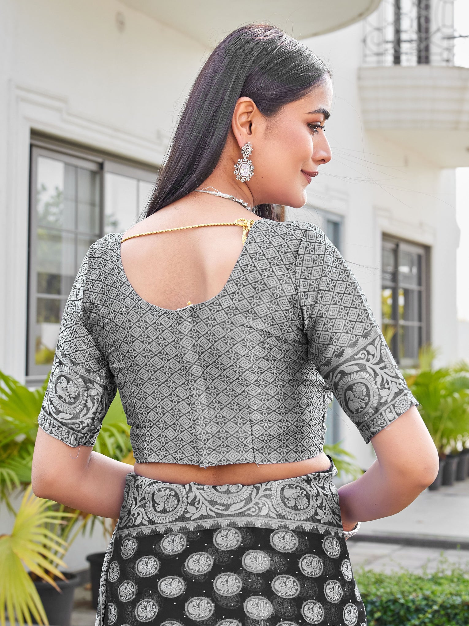 Black Georgette Saree VANITA - View 9