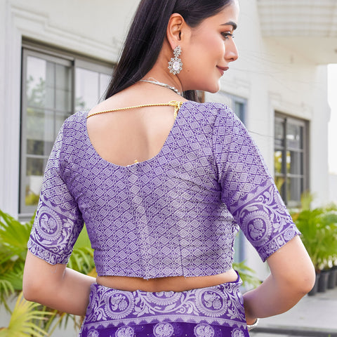 Purple Georgette Saree VANITA - View 9